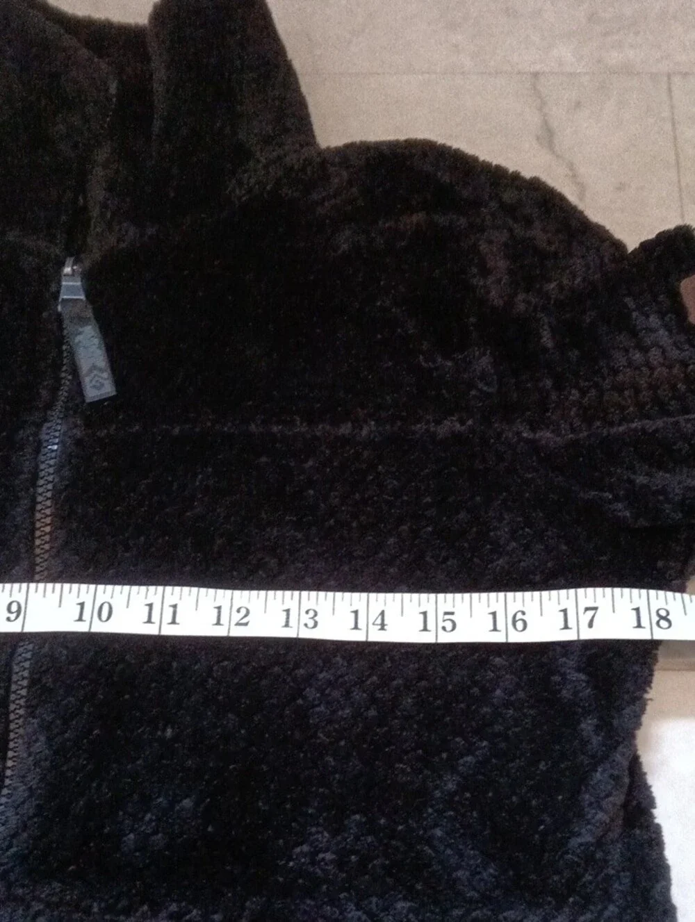 Free Country Black Plush Teddy Zip Jacket